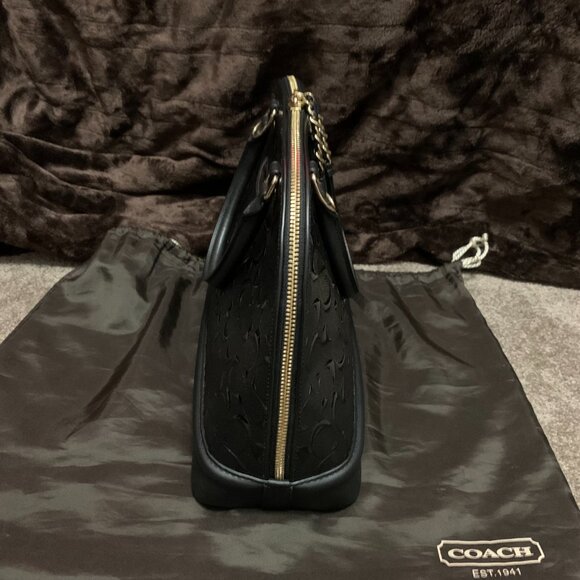 Coach Sierra Satchel Black Patent Leather Bag (previously owned) - Picture 11 of 13